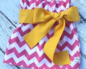 Chevron Ruffle-Waist Sash Tie Skirt...sweet tea for kids