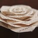 Poetry Roses - Paper Flowers made from Vintage Poetry Book Pages, One Half Dozen