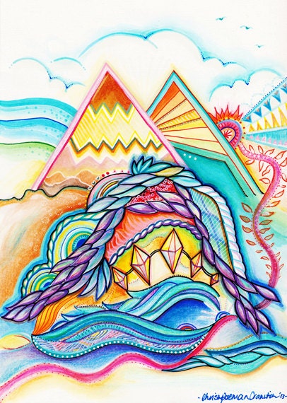Little Pleasures - an Archival Art Print about family, beaches and holidays together