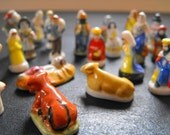 Vintage French Porcelain 'Feves'  30 Tiny Porcelain Figures ...