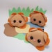 Pudding Zoo Animal Keychain Kawaii Stuffed Toy: Panda, Giraffe, Lion, Tiger or Zebra