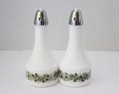 Spring Blossom Green Oil and Vinegar Cruets by Gemco
