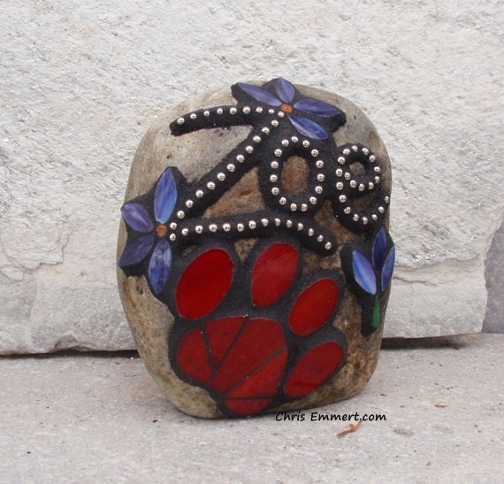 Smaller Pet Memorial Garden Stones - Mosaic Custom Order