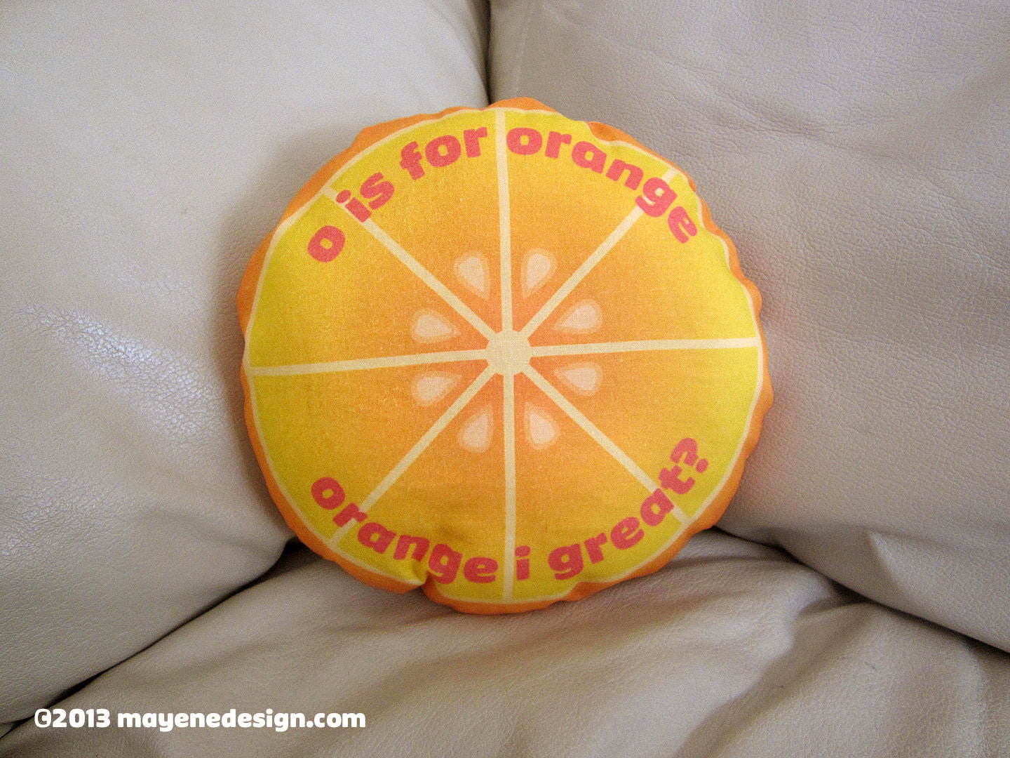 orange slice pillow
