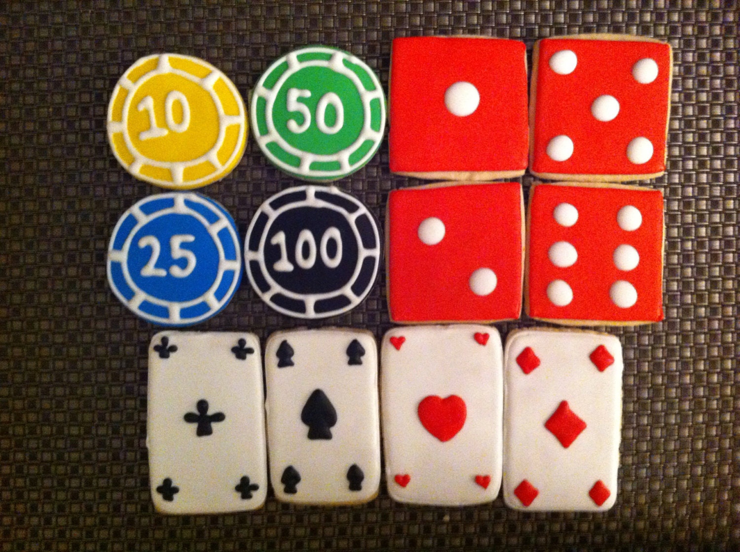 1 DZ Casino Poker Sugar Cookies