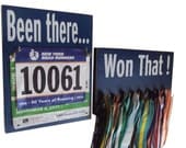 Running medals holder and race bib holder