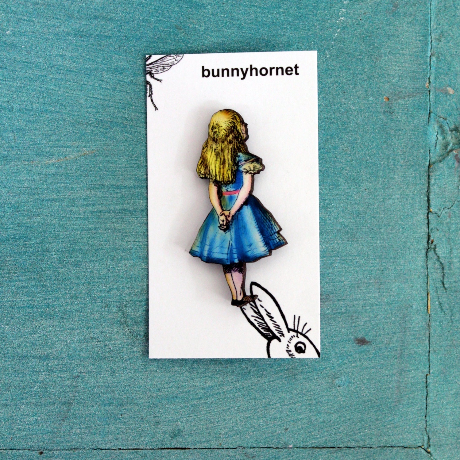 SALE HALF PRICE Alice in Wonderland Looking Up Brooch
