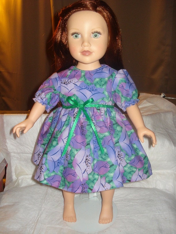 American Girl lavendar purple florl full dress - ag160