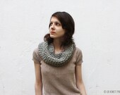 Handknit Cowl Gray 100% Wool - Choose your favorite color