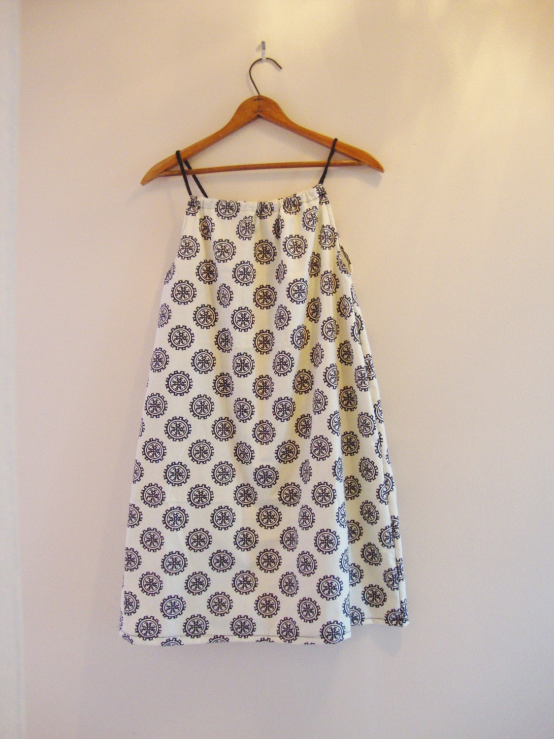 SPRING SaLe/Womens Dress/ Simple Dress size Small/ Black and White/ Sundress/Layering Dress/ Minimalist/Sustainable Fashion