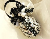 Tuxedo Easter Egg Beaded Sequins Ornament