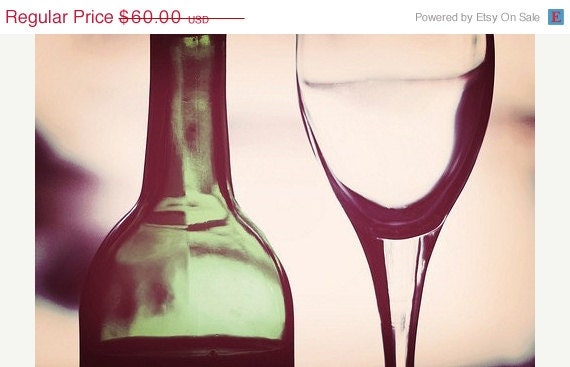 SALE 30% OFF Kitchen Art: Wine Art abstract wine glass and bottle 12x18 Fine Art Photography large art