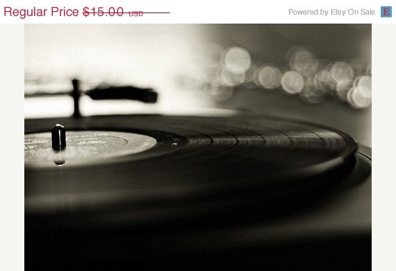 SALE 30% OFF Record Player: play that song again 5x7 Fine Art Photography Black and White Still life Art Vinyl Record Art Print Record Phot