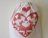 Valentine's Day Baroque Style Gift Bag, 7"x9"