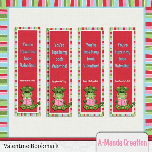 Valentine's Day Bookmark Instant Download Il_170x135