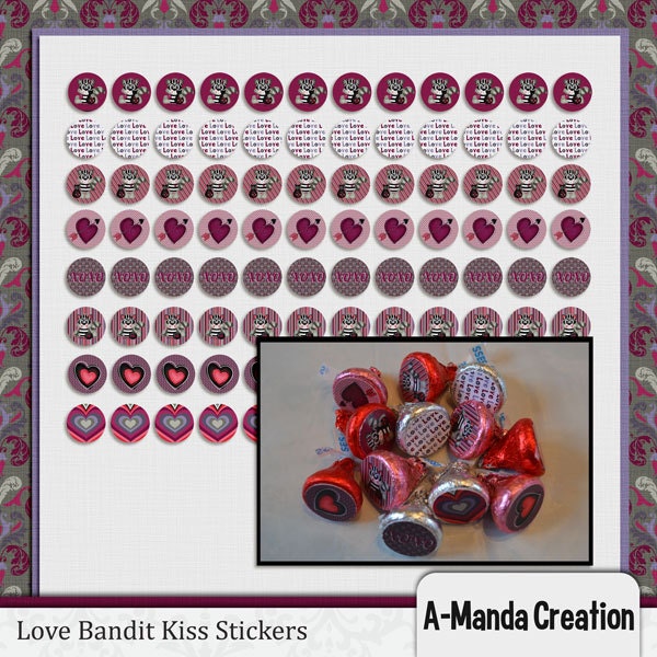 Valentine's Kiss Stickers Instant Download Il_170x135