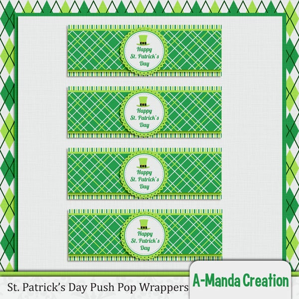 St. Patrick's Day Push Pop Wrappers Instant Download Il_170x135