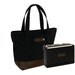 19" Black Business Tote Bag  with file organizer - Italian leather bottom - Made in America