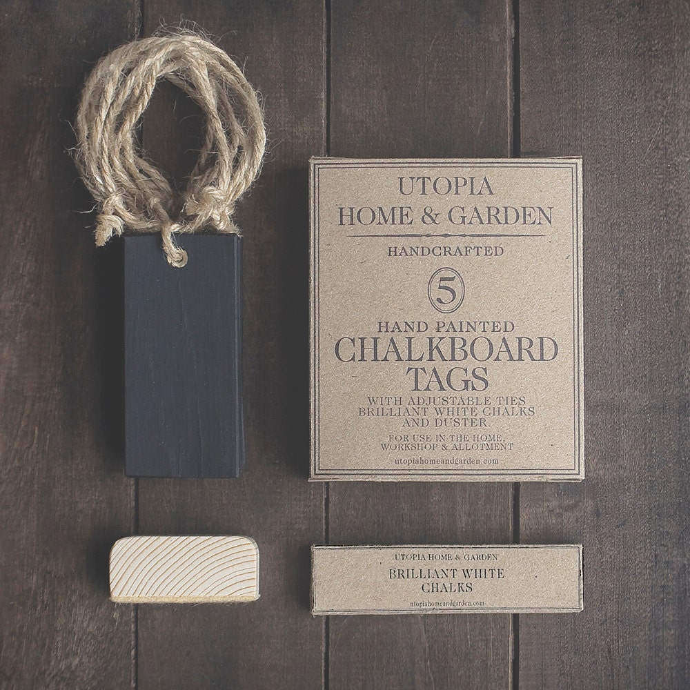 Chalkboard Tags Chalk and Duster Set
