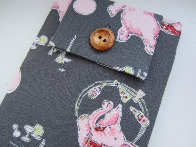 Ipad Mini/Kobo/Kindle/Nexus/Sony/Nook Sleeve/Case/Cover - Pink Elephants