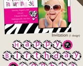 ZEBRA CHIC Birthday Party Package Event Printable diy Customizable-Elite Package Il_170x135
