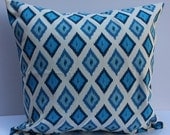 Arctic Blue Diamond Pillow Cover - 18 Inch - Beautiful Pattern, Perfect for any room in your home