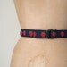 vintage web - ribbon belt PREPPY 1980's summer prep STRAWBERRIES navy blue & red