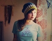 Hippie Tee Pee Screenprinted Sky Blue Tshirt