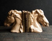 Vintage Horse Bookends -Ceramic Book Ends