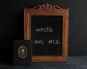 Wooden Chalkboard Frame- Rustic Victorian Floral