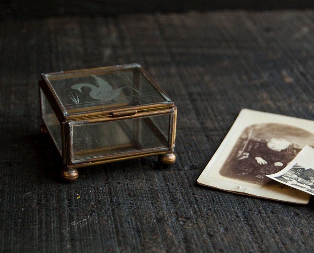 Vintage Curio Jewelry Box- Rustic Victorian