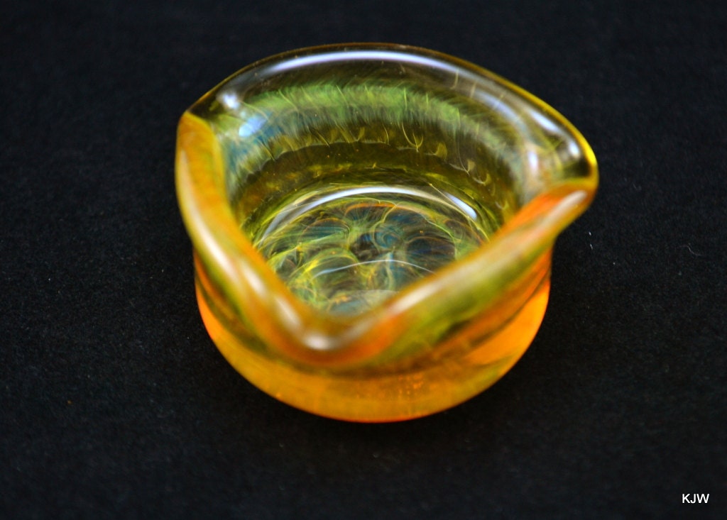 Blue and Green glass dish