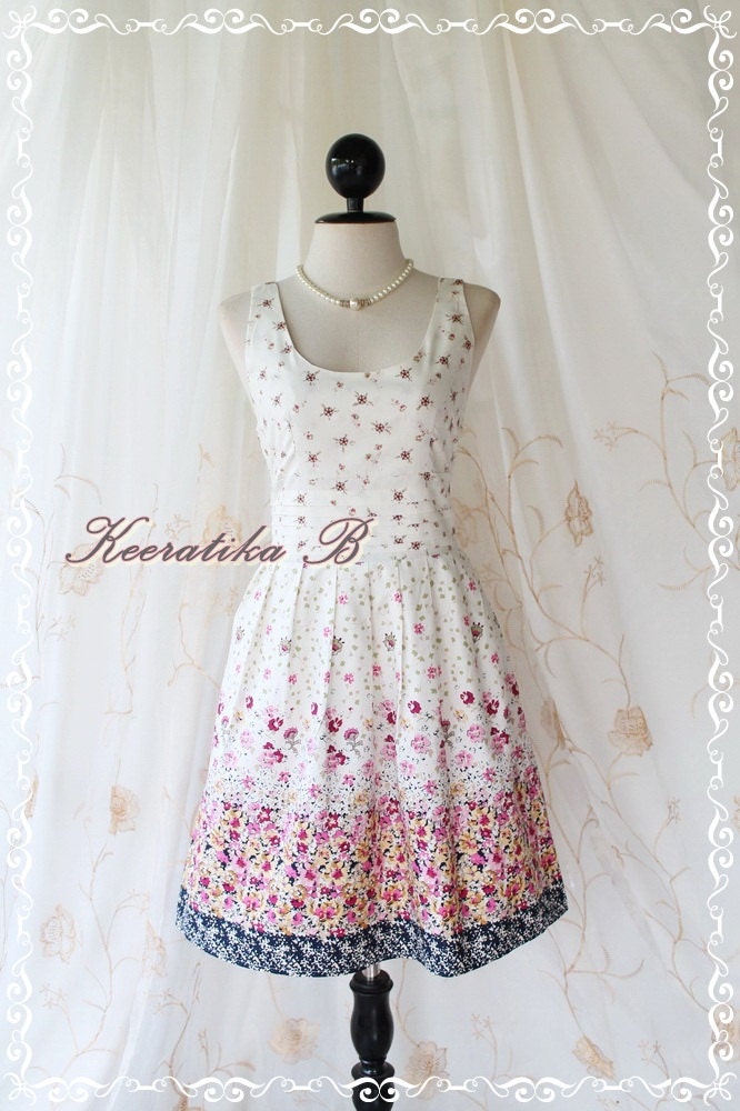 Summer Time IV - Spring Summer Collection Stunning Sundress Petite Floral Print Simply Vintage Style Party Dress