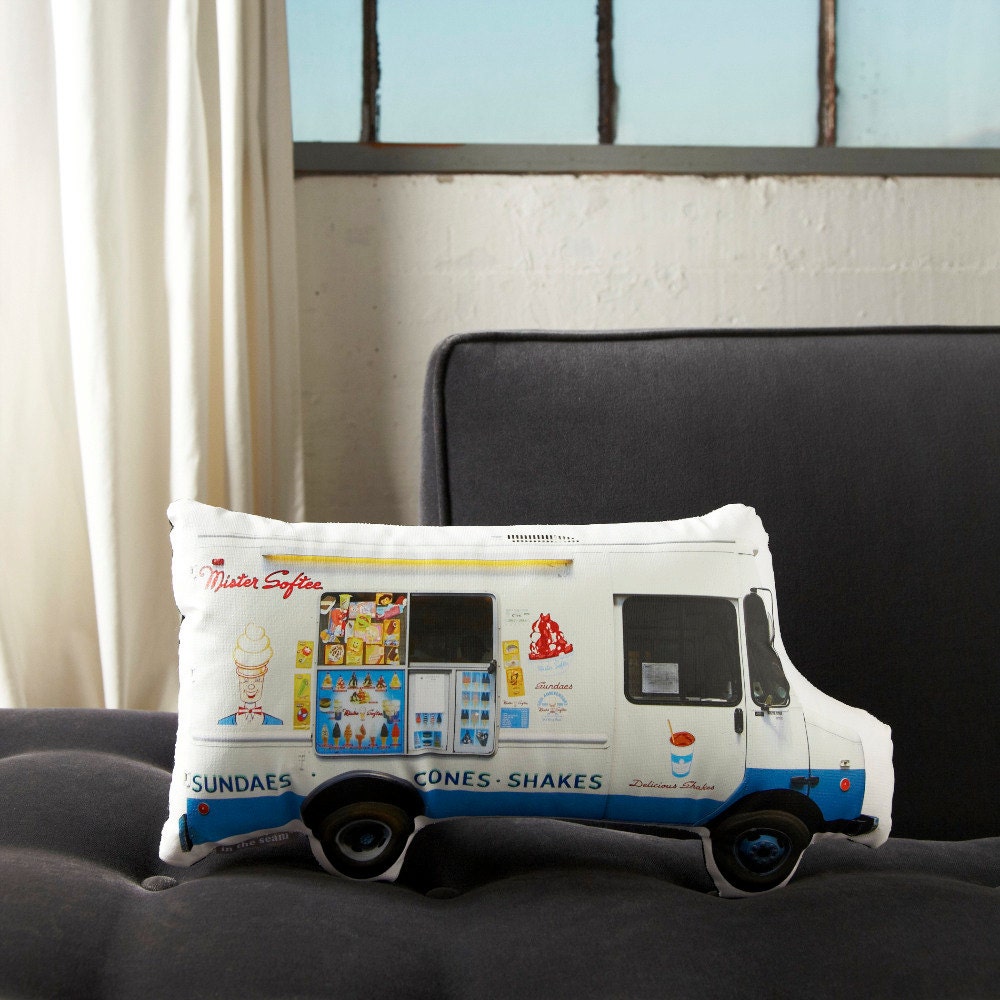 Mister Softee Ice Cream Truck Printed Pillow