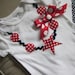 Fourth of July star necklace applique onesie