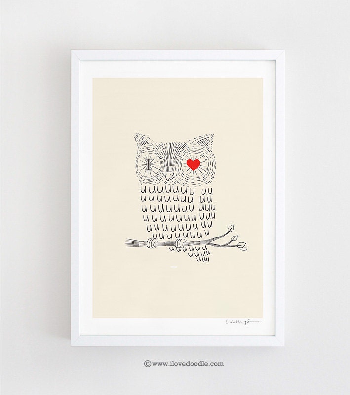I Love Uuuuuuuuu - Art Print