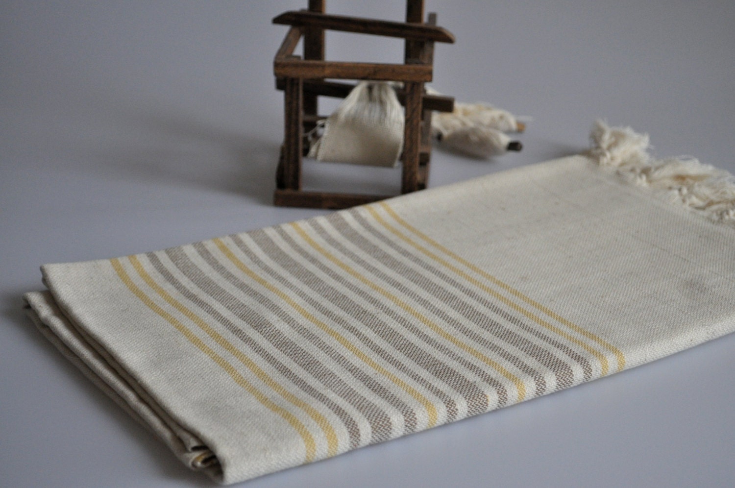TurKish BaTh ToWel - HitTite Peshtemal -  Natural Linen