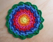 Cotton Rainbow Mandala Doily