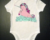 Original Unicorn Illustration Baby - Fantasy or Fairy Tale Character One Piece Baby Bodysuit - Baby and Toddler and Kid's Clothing