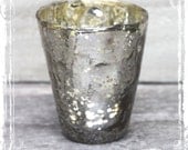 Arctic Vase Mini Vase Or Votive - Mirror Mercury Glass - Weddings - DIY Centerpiece - Elegant Metallic Sparkle - Summer