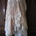 vintage inspired extra shabby cotton wrap skirt/shawl...medium  45" across...