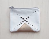 Nomad White Leather Coin Purse No. CP-2002