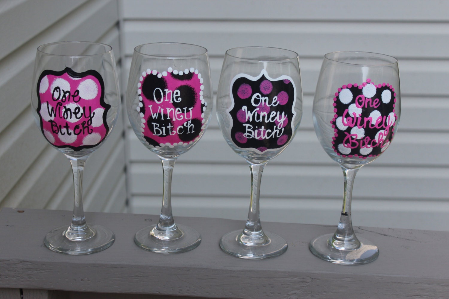 One Winey Bitch set of 4