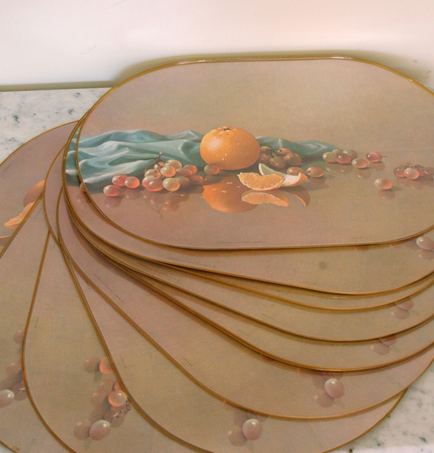 Retro Placemats Mid Century Table Settings 1963 donald art company - Mad Men