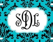 Personalized License Plate with Monogram- Car Tag- Sweet Sixteen Gift