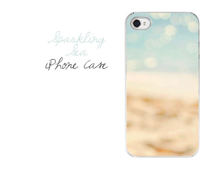 Beach iPhone Case - Sparkling Sea Photography iPhone 4/4s 5 Hard Case - Pastel Beach Photography Ocean iPhone Case