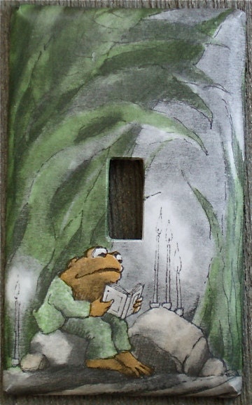 Frog and Toad Upcycled / Recycled Light Switch Plate