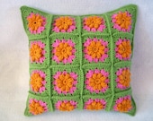 14 x 14 inch crochet pillow cover
