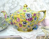 James Sadler Sophie Chintz Teapot Tea Pot c1950 Transferware 9079