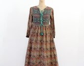 vintage hippie dress / 1960s bohemian dress